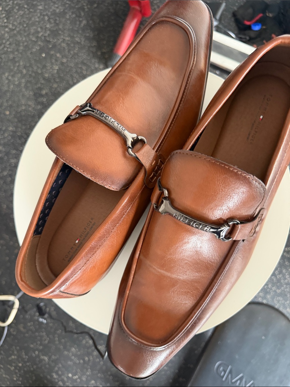 Tommy Hilfiger Size 13M Medium Brown Senner Slip On Penny Loafers Shoes